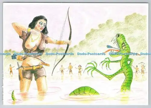 D333723 Fantasy Card One. Der Wasserdrache. Trompeterkarten