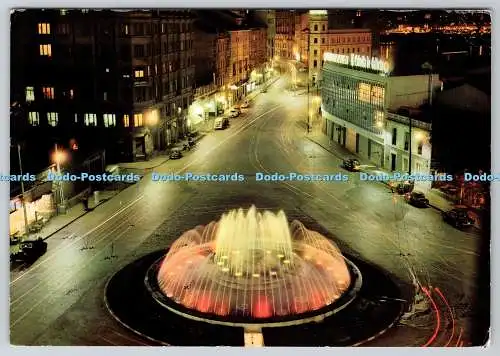 D331073 Coruna. Beleuchteter Brunnen. Arribas