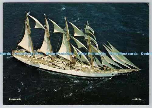 D328550 Chilenisches Marine-Segelschulschiff Esmeralda auf dem Weg nach New York zur Ope