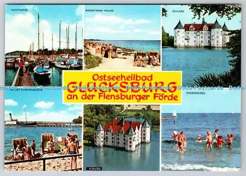 D333746 Ostseeheilbad Glucksburg an der Flensburger Forde. Yachthafen. J. P. Jan