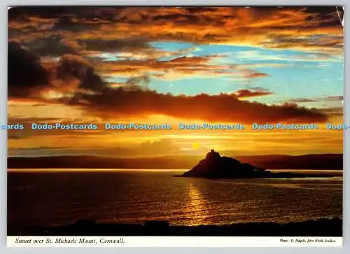 D333756 Cornwall. Sonnenuntergang über St. Michael Mount. John Hinde. E. Nagele