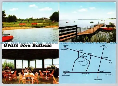 D333798 Gruss Vom Balksee. Pavillon am Balksee. E. Paske. Multi View