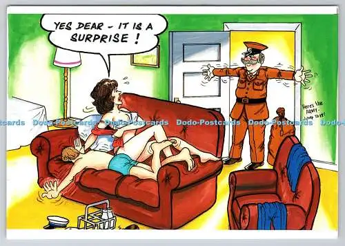 D328611 Ja Sehr geehrte. Es ist eine Überraschung. Hier ist die Armee. dazu springen. Comic Serie.