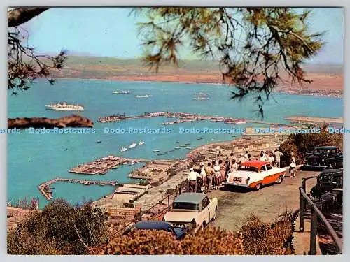 D331157 Gibraltar. Blick auf Stadt und Hafen. The Rock Photographic Service. Plas