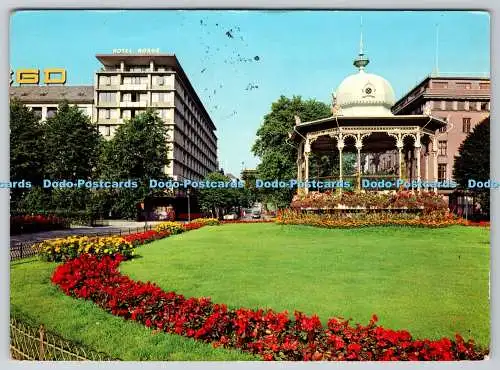 D331158 Norwegen. Blick auf das Hotel Norge mit dem Musikpavillon. Aune. 1967