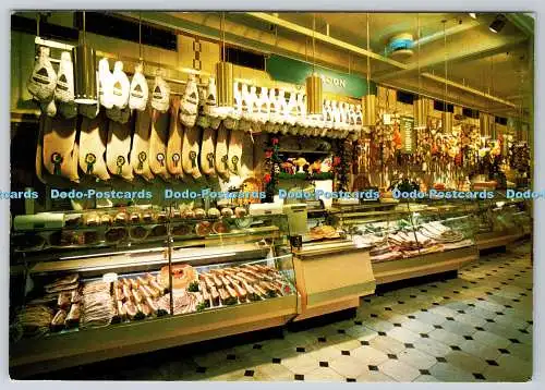 D331163 Food Halls. Die Speckabteilung der Charcuterie-Abteilung. Harrods. Kn