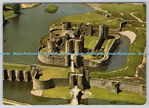 D328619 Glamorgan. Caerphilly Castle. Luftansicht. Umweltministerium. Krone