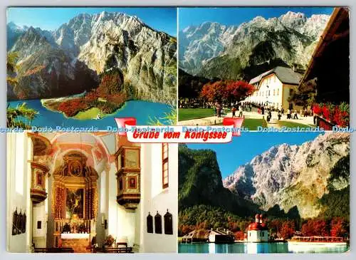 D333813 Grusse Vom Königsee. Wallfahrtskirche St. Bartholoma. H. Ammon. Multi Vi