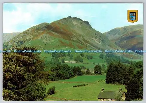 D334067 Grasmere. Helme Crag. Die Löwen und das Lamm. Sanderson und Dixon. Langdale.