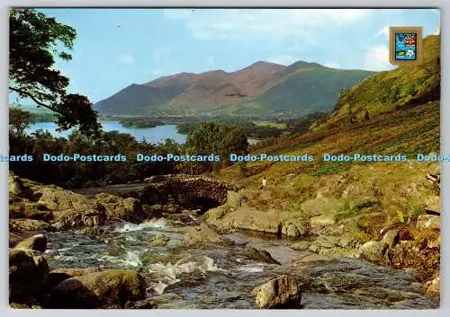 D334071 Keswick. Ashness Bridge und Derwentwater. Sanderson und Dixon. Ambleside