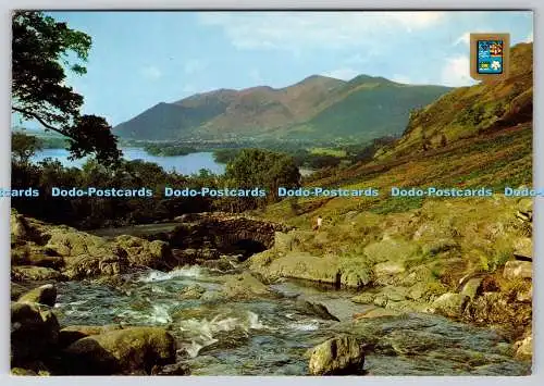 D334072 Keswick. Ashness Bridge und Derwentwater. Sanderson und Dixon. Ambleside
