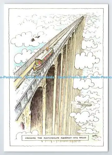D338026 Überquerung des Pontcysllte-Aquädukts nach Wales. J. Arthur Dixon. Rupert Be