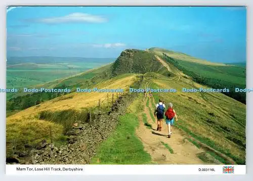 D336114 Derbyshire. Mam Tor. Hügelbahn verlieren. E. T. W. Dennis. Scarborough. P.W