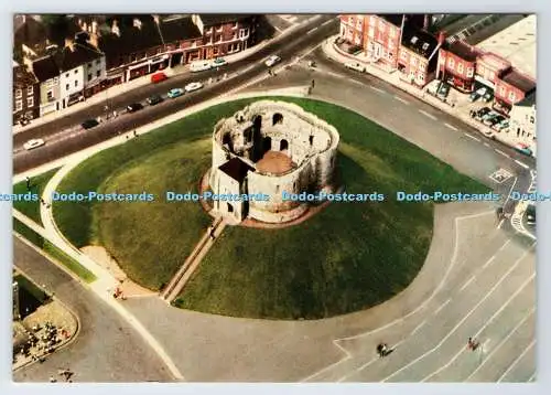 D336121 York Castle. Clifford Tower. Air View. H. M. S. O. Larkfield Druck. C