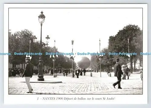 D338057 Nantes. 1900 Depart de Ballon Sur le Cours St. Andre. Miegeville Delevil