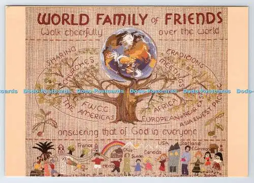 D338104 Die Weltfamilie von Freunden. Letzte Platte des Quäker-Wandteppichs. Lithogr