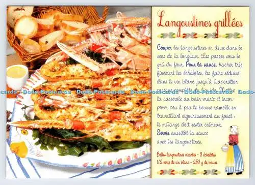 D338120 Bretagne. Scampi gegrillt. Wagenheber. R. Queffeulou