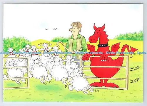 D338130 Roter Dragoner und Schafe. Richter. C. 33420. Frottee Irvine