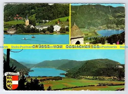 D336219 Grusse Vom Ossiachersee. Stift Ossiach. Blick Von der Burgruine. Hans Hu
