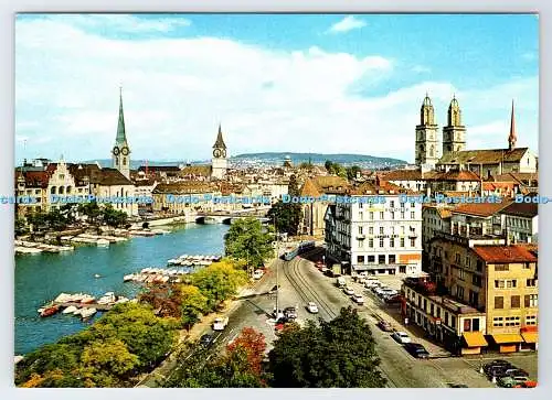 D336227 Zürich. Stadthaus. Fraumunster. St. Peter. Großmünster. Beringer und Pa
