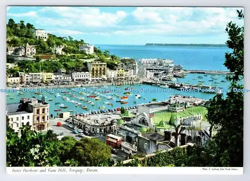 D336279 Torquay. Devon. Innenhafen und Vane Hill. John Hinde. E. Ludwig
