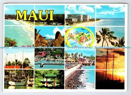 D336311 Maui. Die Talinsel. Plastichrom. Hawaiian Service. Multi View