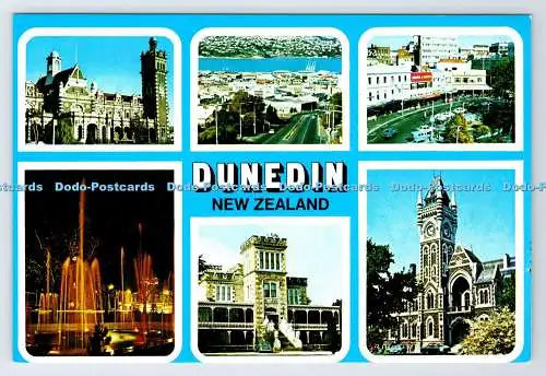 D336313 Dunedin. Neuseeland. Bahnhof. Bildlich. Hastings. Tiki Karte. M