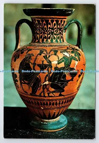 D336315 Archäologisches Museum von Rhodos. Dachboden schwarzfigurige Amphore. E. Tzaferis
