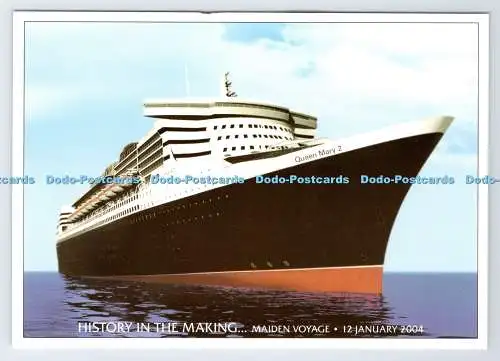 D338304 Geschichte in der Entstehung. Jungfernfahrt. Queen Mary. 2. Cunard Line. Marine