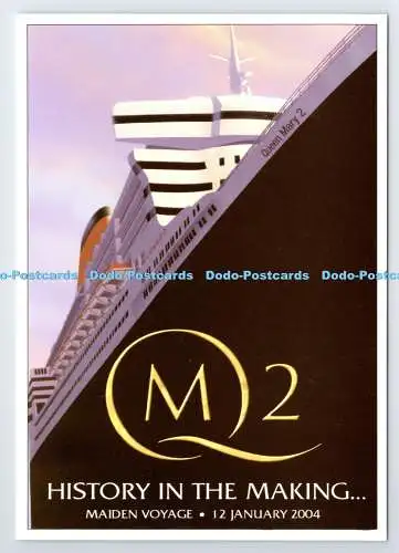 D338305 Geschichte in der Entstehung. Jungfernfahrt. Queen Mary. 2. Cunard Line. Marine