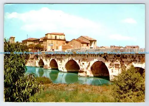 D338358 Rimini. Tiberio Brücke. Postkarte