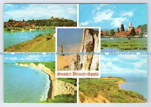 D338378 Sussex Beauty Spots. Bosham. E. T. W. Dennis. Scarborough. Multi View