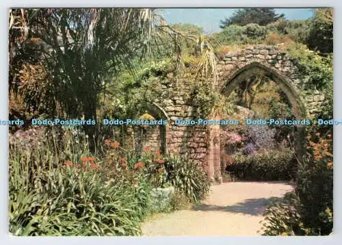 D338402 Scilly-Inseln. Tresco Abbey Gardens. Teil der alten Abtei zeigen. D.