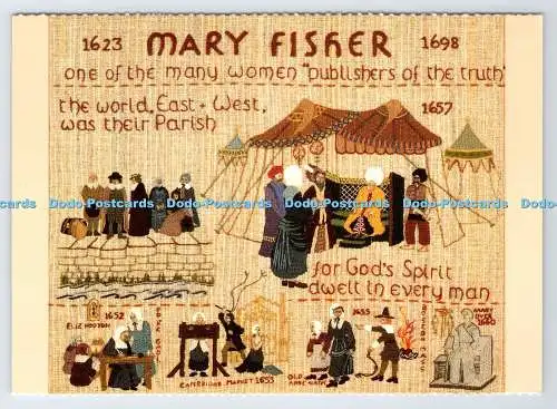 D338510 Mary Fisher. Panel B2 des Quäker-Wandteppichs. Der Quäker-Wandteppich. Borste