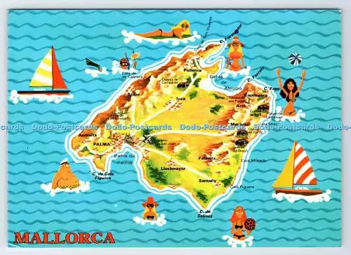 D336587 Mallorca. Karte. Perla