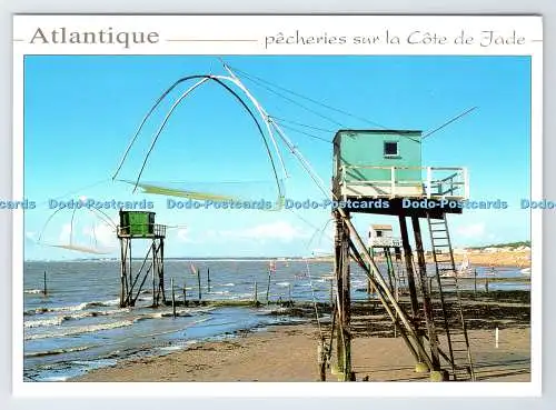 D338520 Sud Bretagne. Atlantique. Pecheries sue la Cote de Jade. Guitteny. Galer