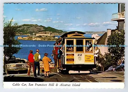 D336594 San Francisco Hill und Alcatraz Island. Seilbahn. Smith Neuheit. Sagi.