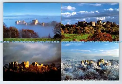 D338524 Ludlow Castle Moods. Millennium Dawn. Pastoraler Herbst. Ein Katzenschnurrhaare Ca