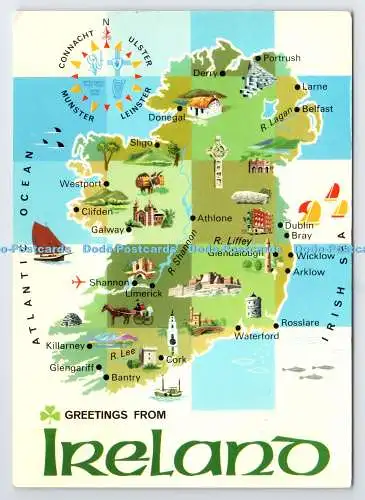 D336635 Grüße aus Irland. Karte. John Hinde. 1974