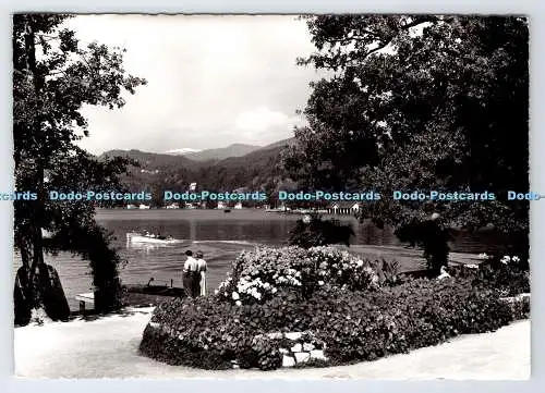 D338630 Kurort Portschach am Worthersee Blumenstrand. Franz Schilcher. RP
