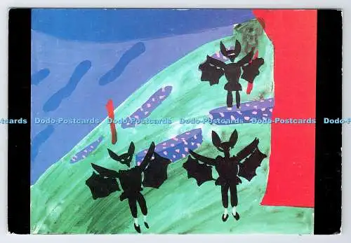 D336708 Drei Fledermäuse im Garten. David Hockney. Arts Council of Great Britain.
