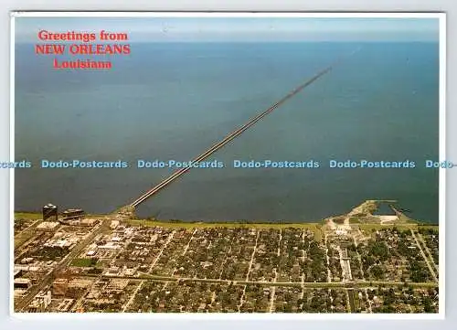 D338635 Grüße aus New Orleans. Louisiana. Lake Ponchartrain Causeway. Expre