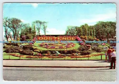 D336725 Ostende. Blumenuhr. Postkarte