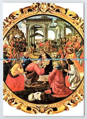D336731 Firenze. Galleria Uffizi. Anbetung der Heiligen Drei Könige. Bonechi. O.V.E.T