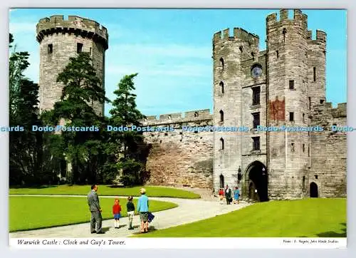 D336762 Warwick Castle. Uhr und Abspannturm. John Hinde. E. Nagele