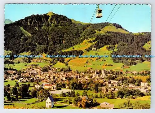 D338695 Tirol. Luftkurort Kitzbühel. Untere Sektion der Hornbahn Gegen Hahnenka