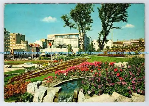 D338706 Oostende. Blumenuhr und Post. A. Van Mieghem. 1969
