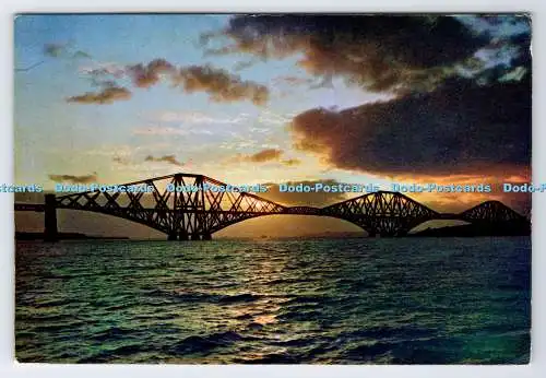 D338759 Schottland. Sonnenuntergang über der Forth Bridge. Firth of Forth. J. Arthur Dixon.