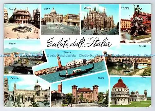 D336921 Saluti dall Italia. Bologna. Milano. Multi View