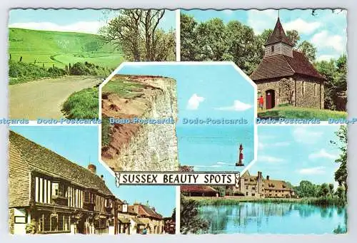 D338865 Sussex Beauty Spots. Lullington Church. Bennett. 1979. Multi View